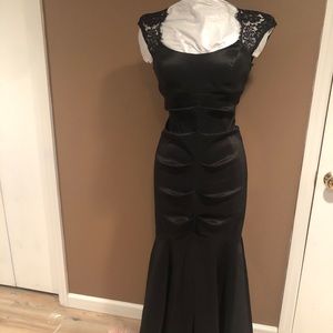 Black gown vintage vibe